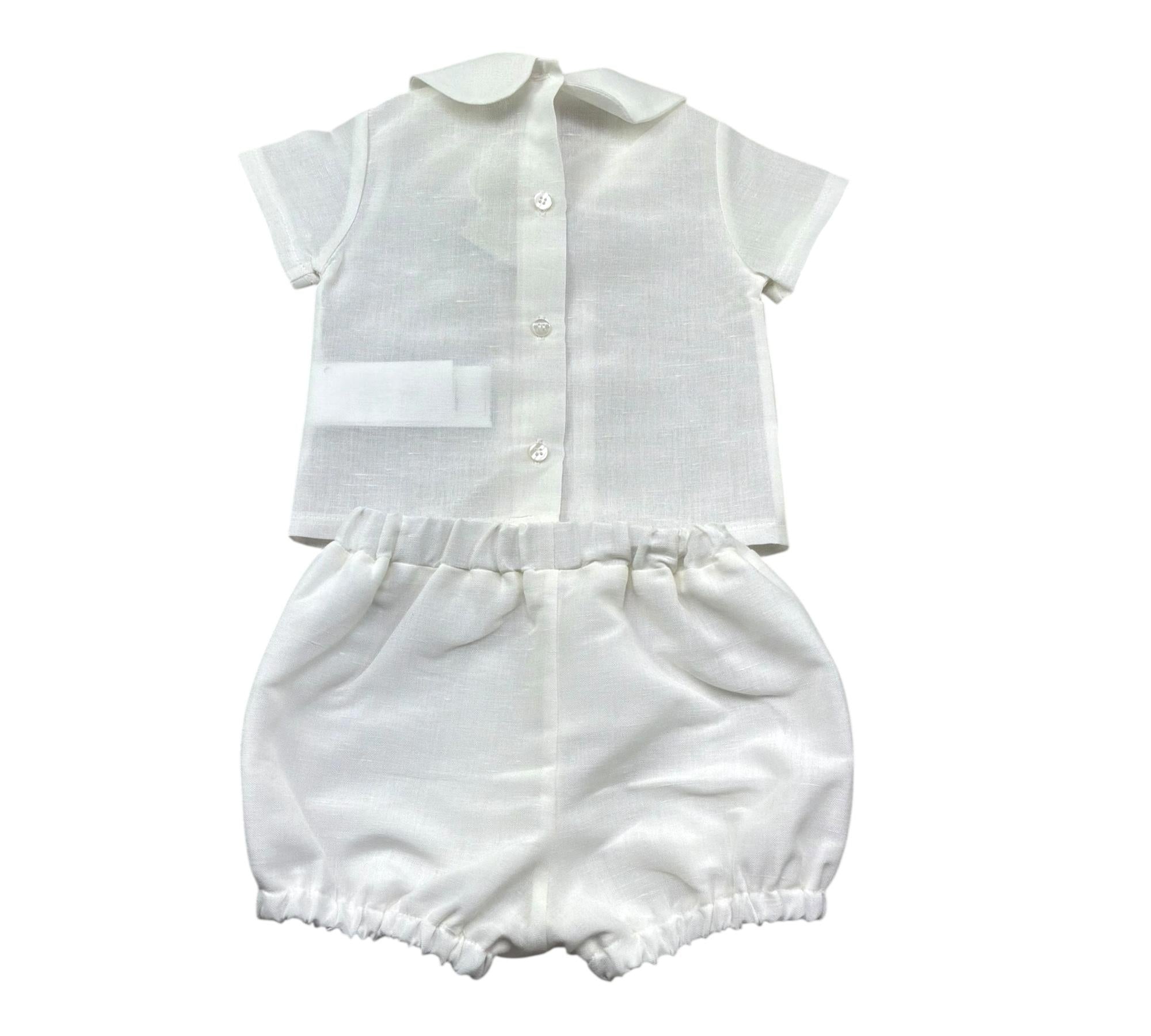 Le Bebe Completo 2 Pezzi Camicia-Culotte per Neonato LBB5383 PANNA LE BEBE 