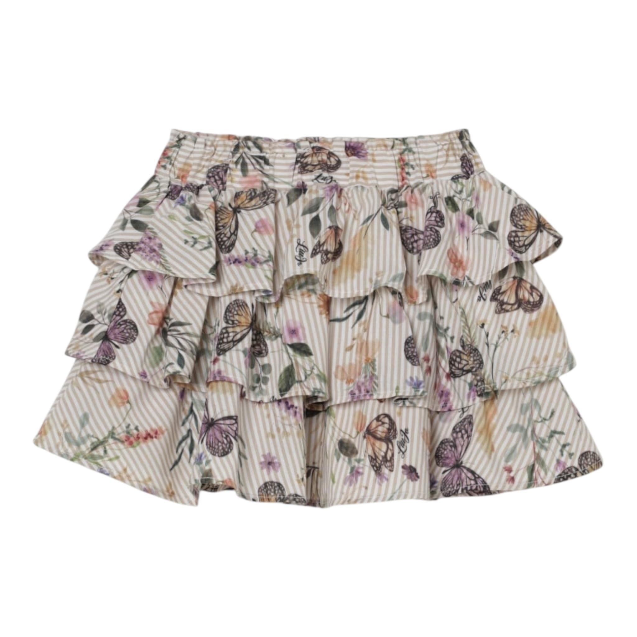 Liu Jo Gonna Fantasia A Righe  per Bambina KA5139 BEIGE LIU JO 