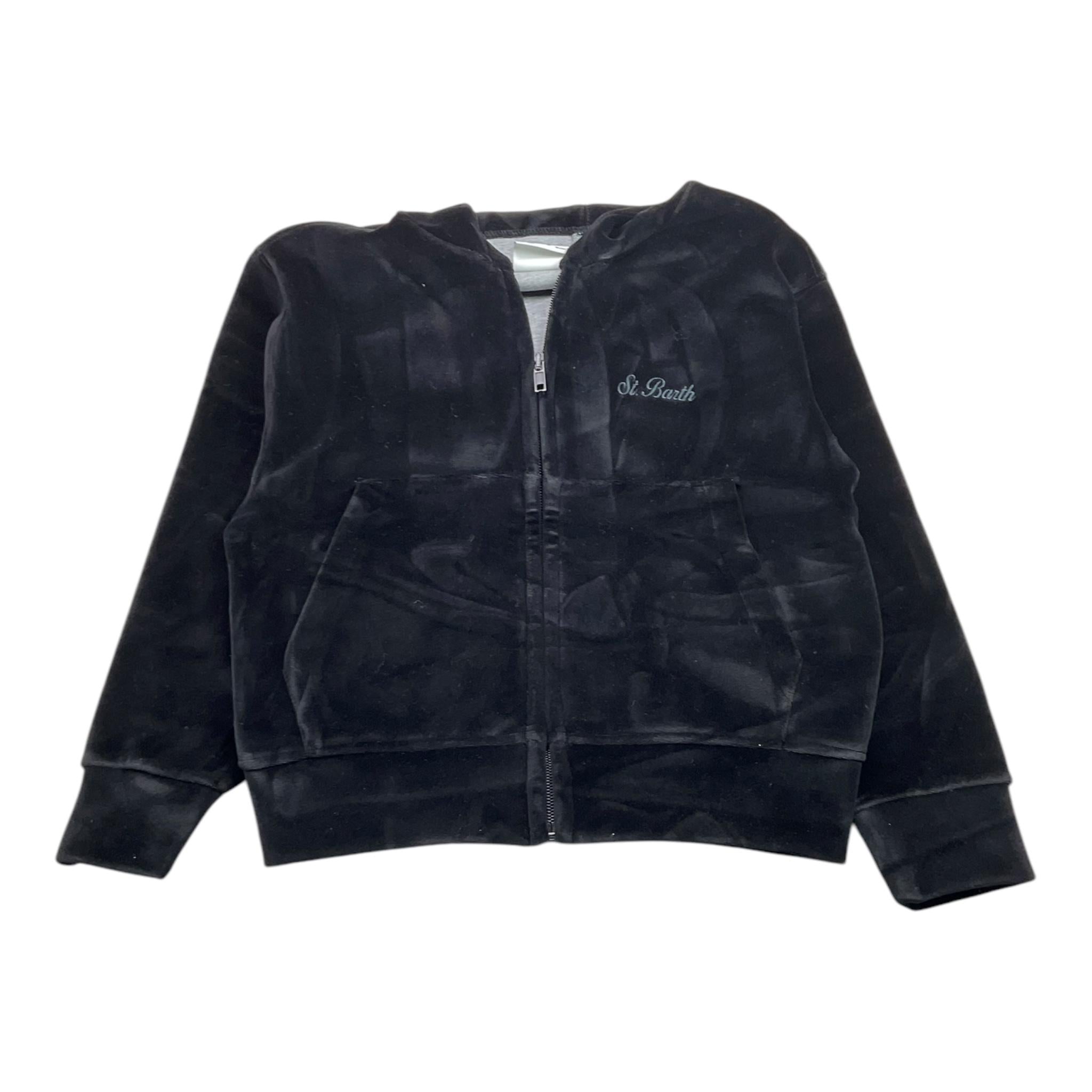 SAINT BARTH felpa tinta unita con zip e cappuccio Nero per Bambina HELOISA NERO SAINT BARTH 