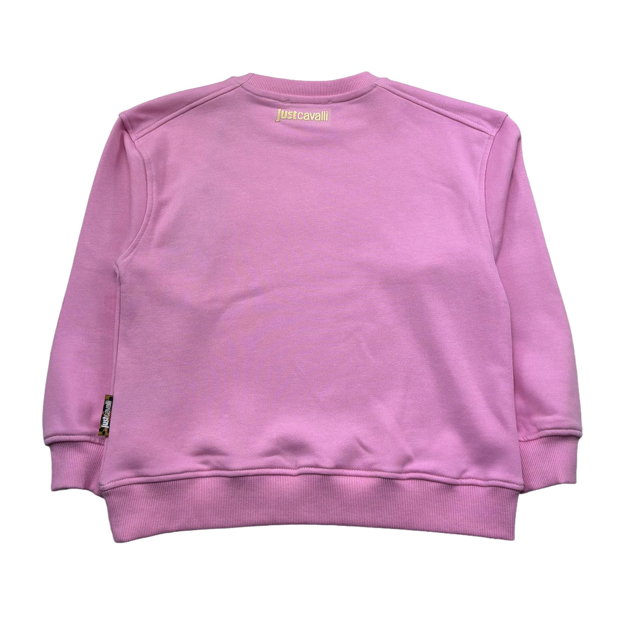 Just Cavalli Felpa Chiusa Girocollo Tinta Unita con Logo per Bambino JGP26002FE ROSA JUST CAVALLI 