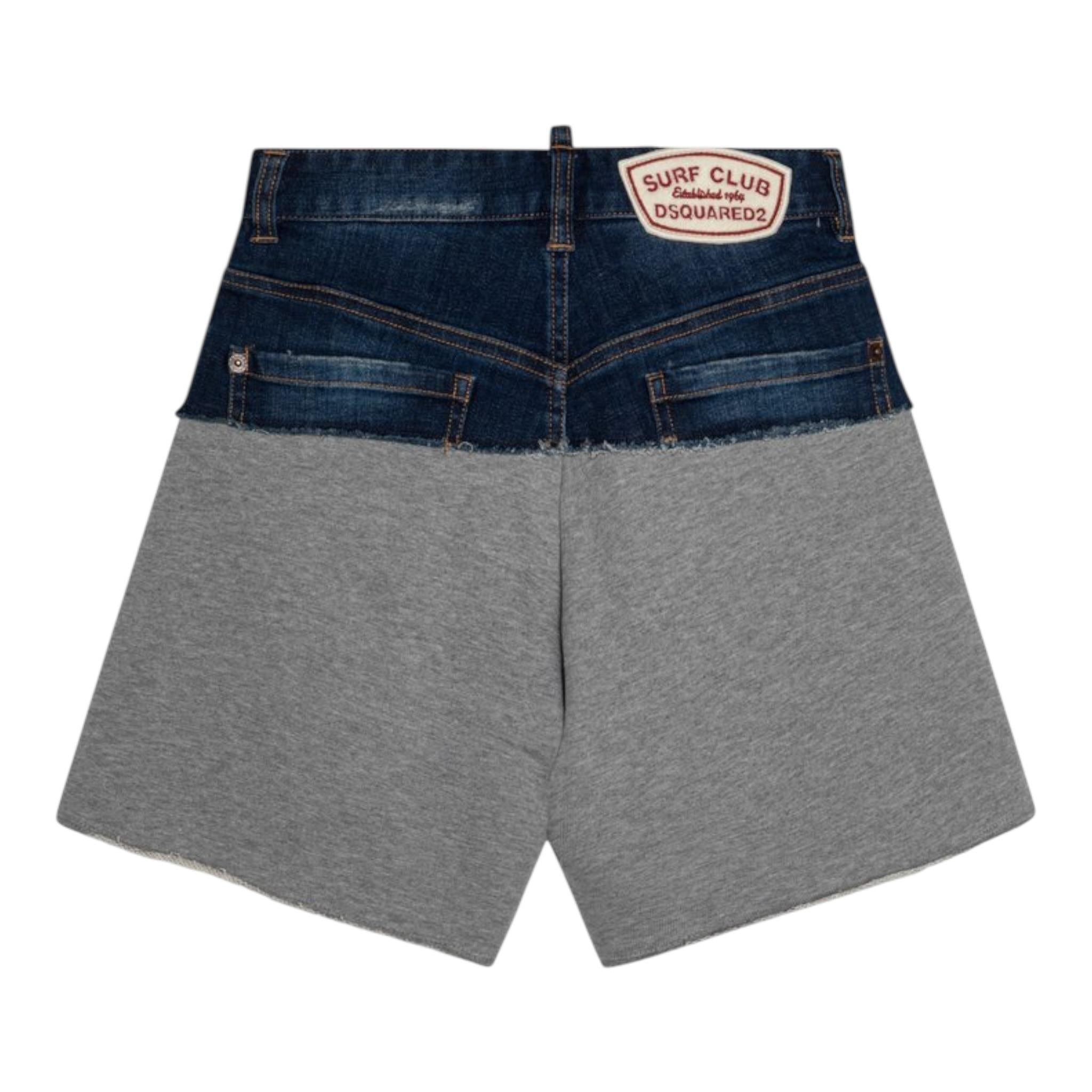 Dsquared2 Bermuda Bicolore In Denim per Bambino DQ2769 GRIGIO DSQUARED2 