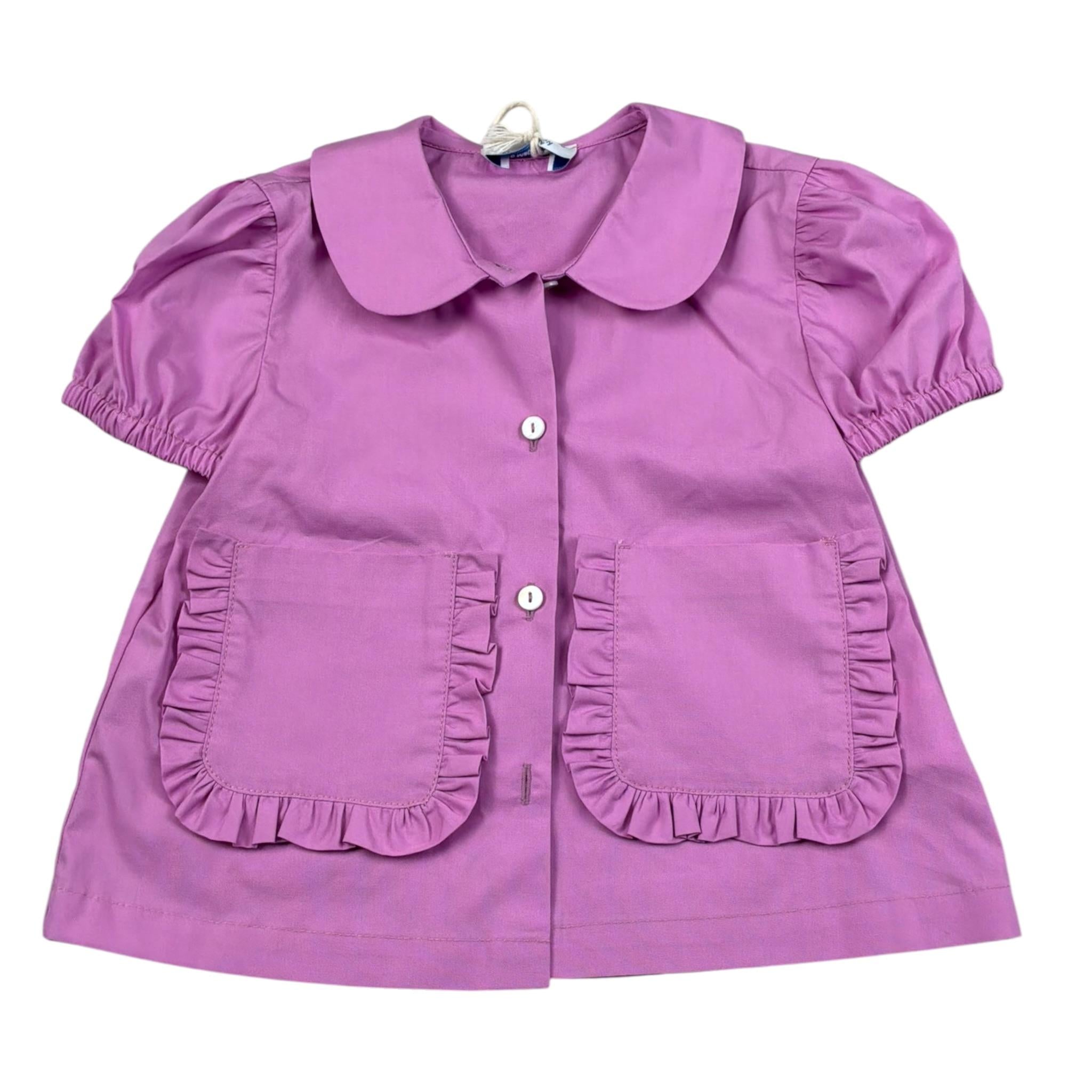 Ilfarobimbi camicia Tinta Unita con Colletto per Neonata IFB50184 MAGENTA ILFAROBIMBI 