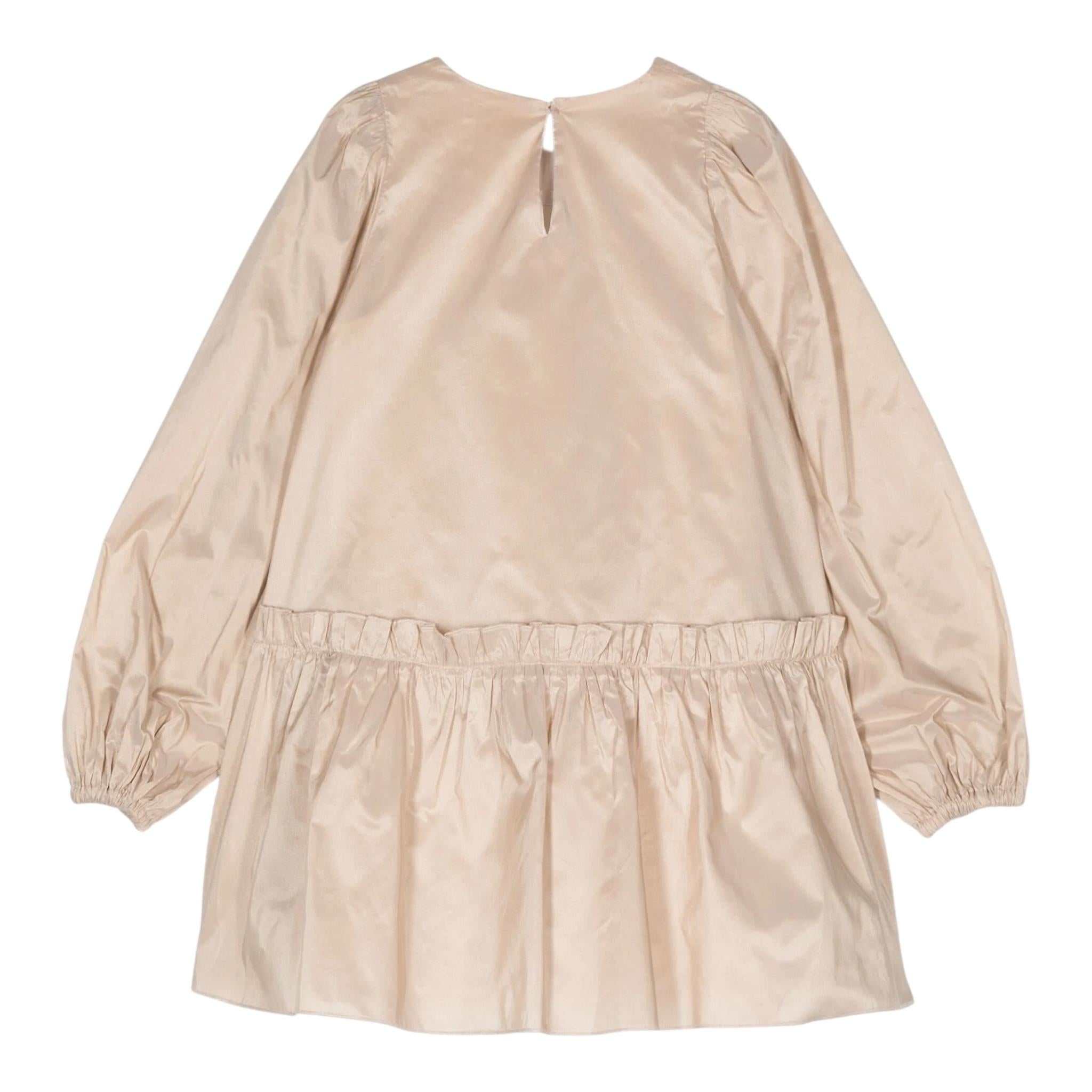 DOU DOU abito manica lunga tinta unita Beige per Bambina DV1B00X BEIGE DOU DOU 