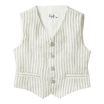Il Gufo Gilet Fantasia A Righe per Neonato P25GI005L1018 BIANCO/BEIGE IL GUFO 
