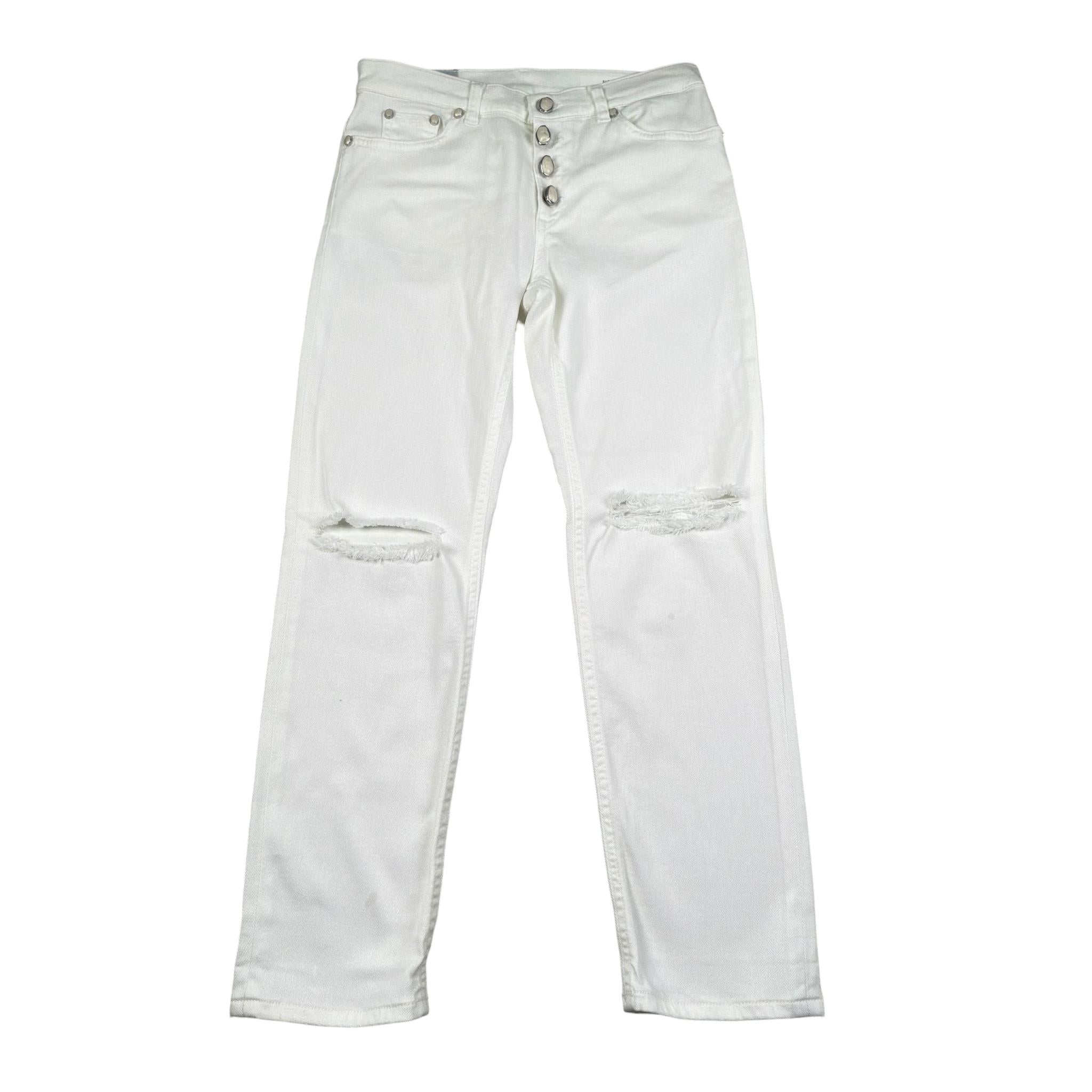 Dondup Jeans Tinta Unita con 4 Bottoni per Bambina DFPA119 BIANCO DONDUP 
