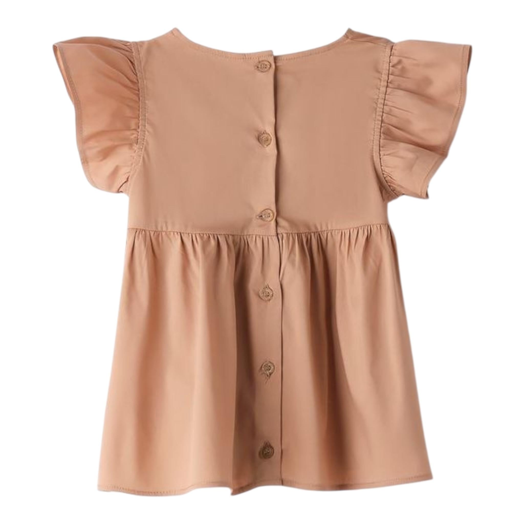 Sarabanda Camicia Mezza Manica con Fiocco per Neonata 0B538N MARRONE SARABANDA 