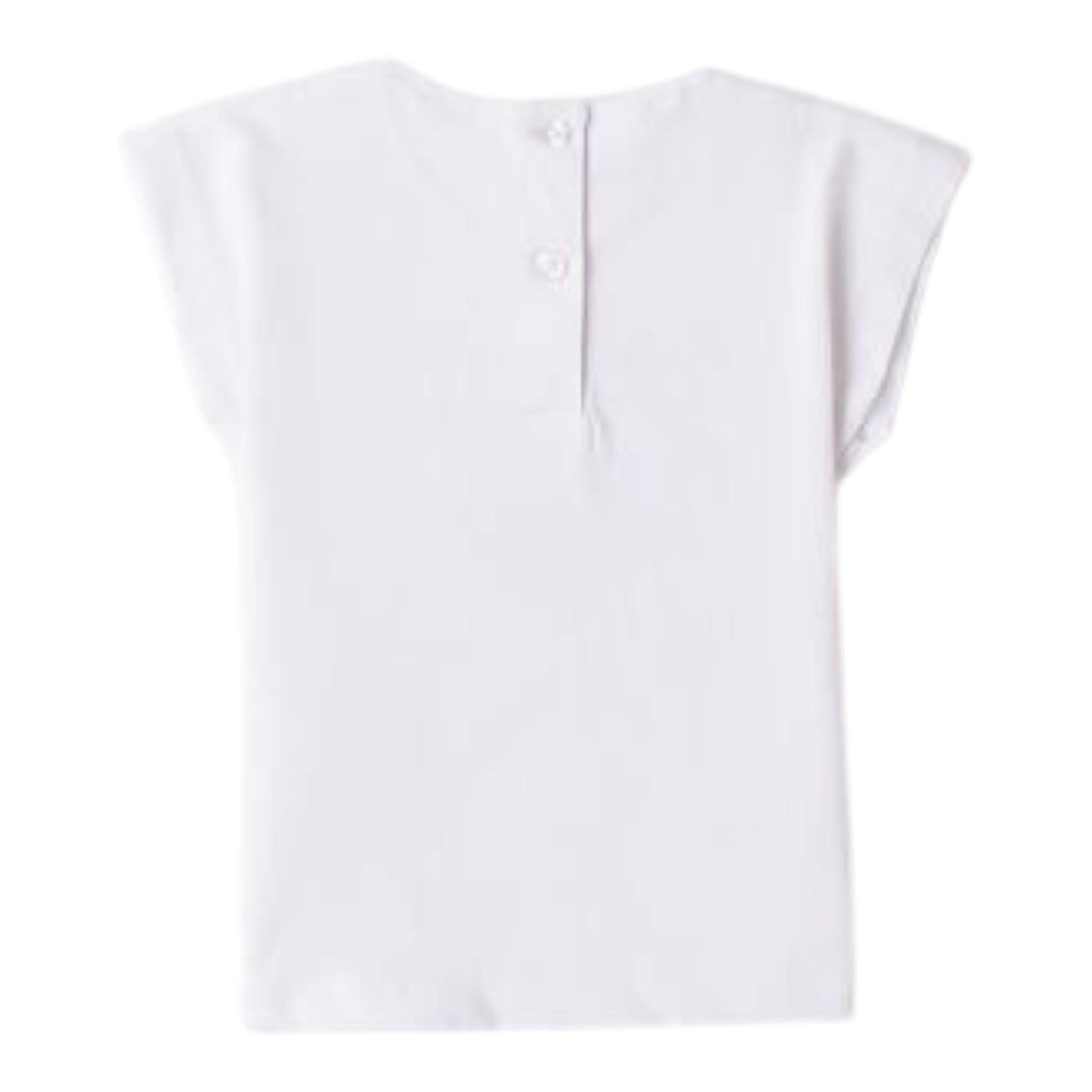 I Do T-Shirt Girocollo Tinta Unita con Stampa per Bambina 4B519 BIANCO I DO 