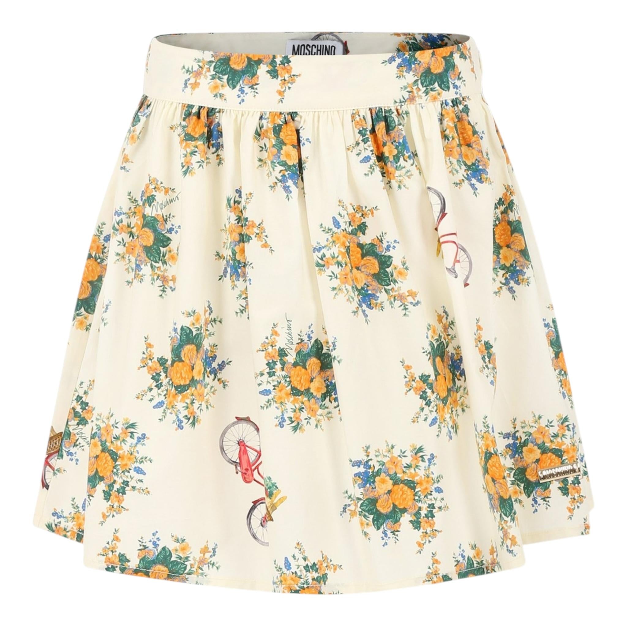 Moschino Gonna Tinta Unita con Stampa per Bambina HDJ03T BEIGE MOSCHINO 