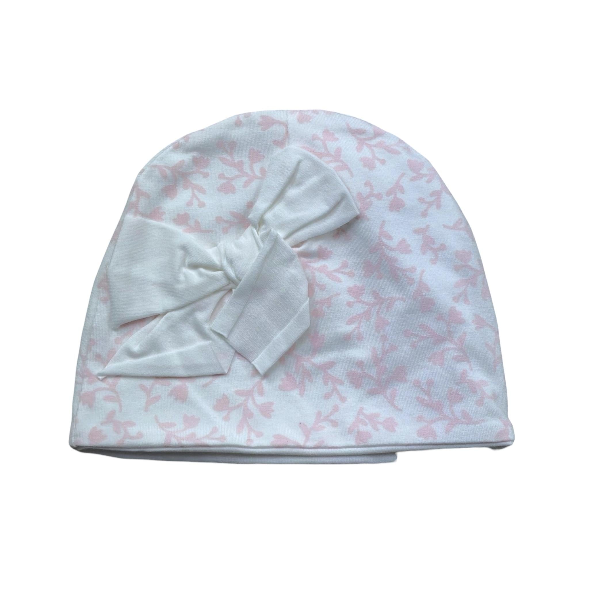 Le Bebe' Cappello Tinta Unita con Stampa per Neonata LBG62811 BIANCO LE BEBE' 