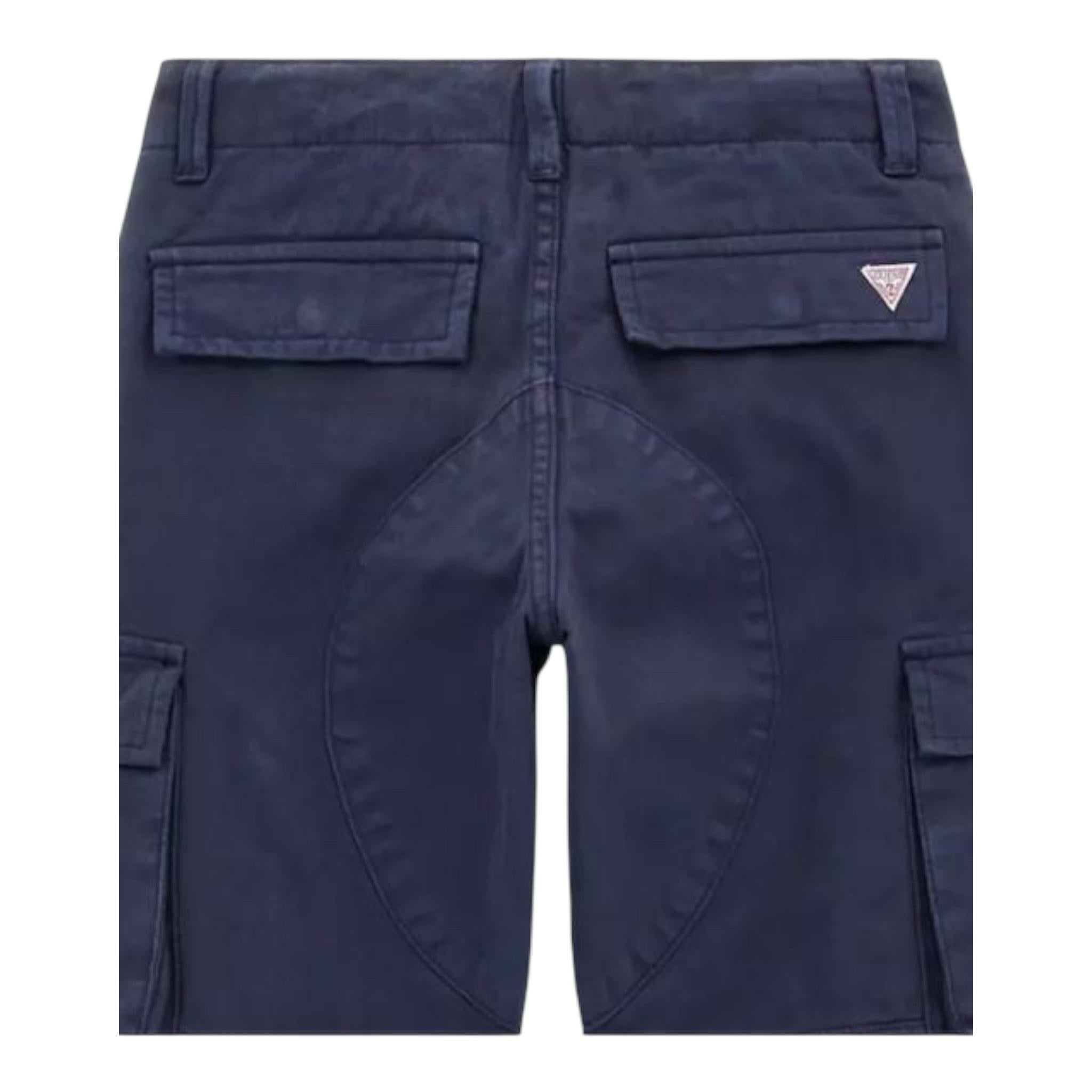GUESS pantalone tinta unita con tasconi Blu per Bambino L3YB04WE1L0 BLU GUESS 