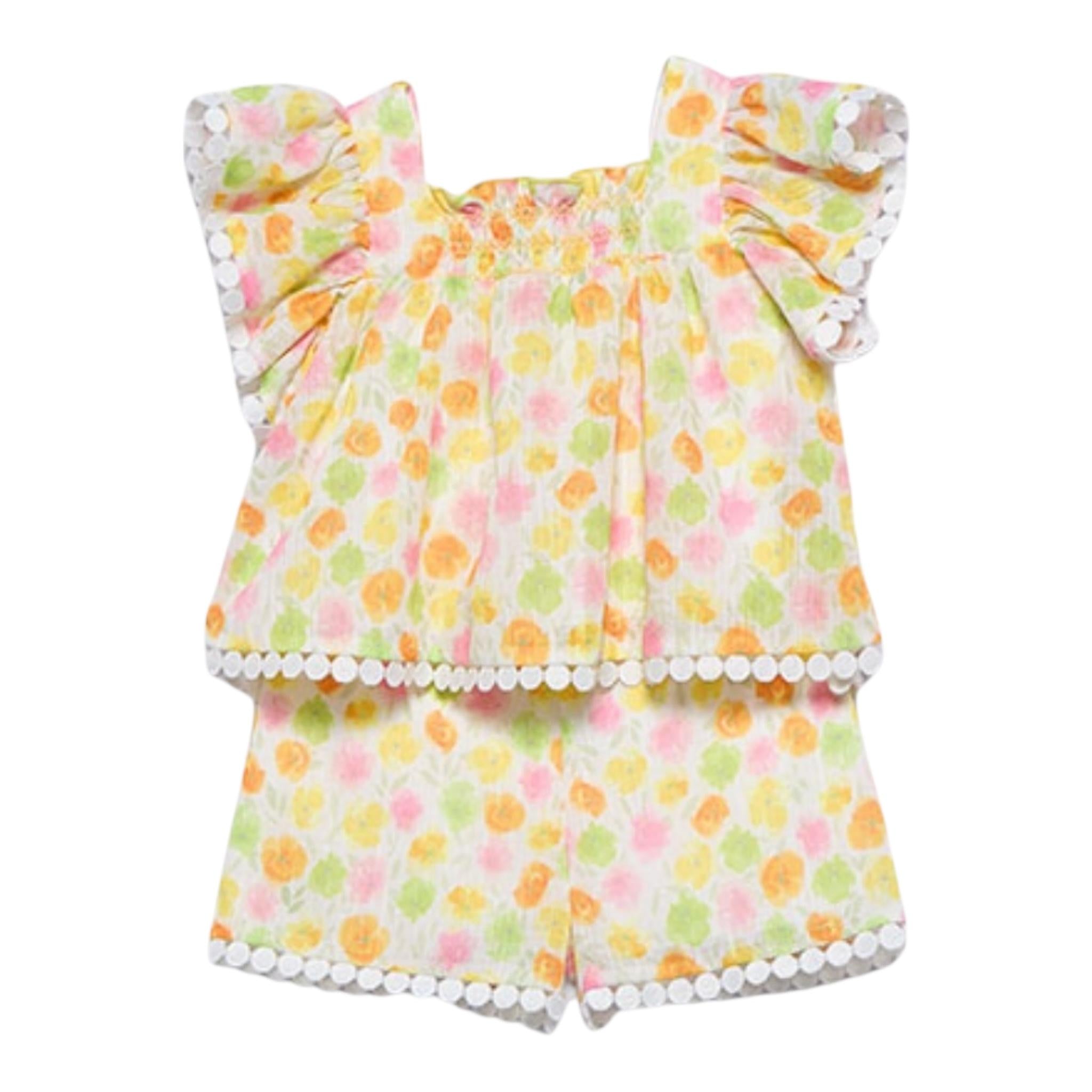 Abel & Lula Completo 2 Pezzi Top-Short per Bambina 5215 BIANCO ABEL & LULA 