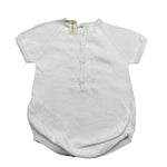 Wedoble Pagliaccetto Mezza Manica Tinta Unita con Ricami per Neonato V2401305R BIANCO WEDOBLE 