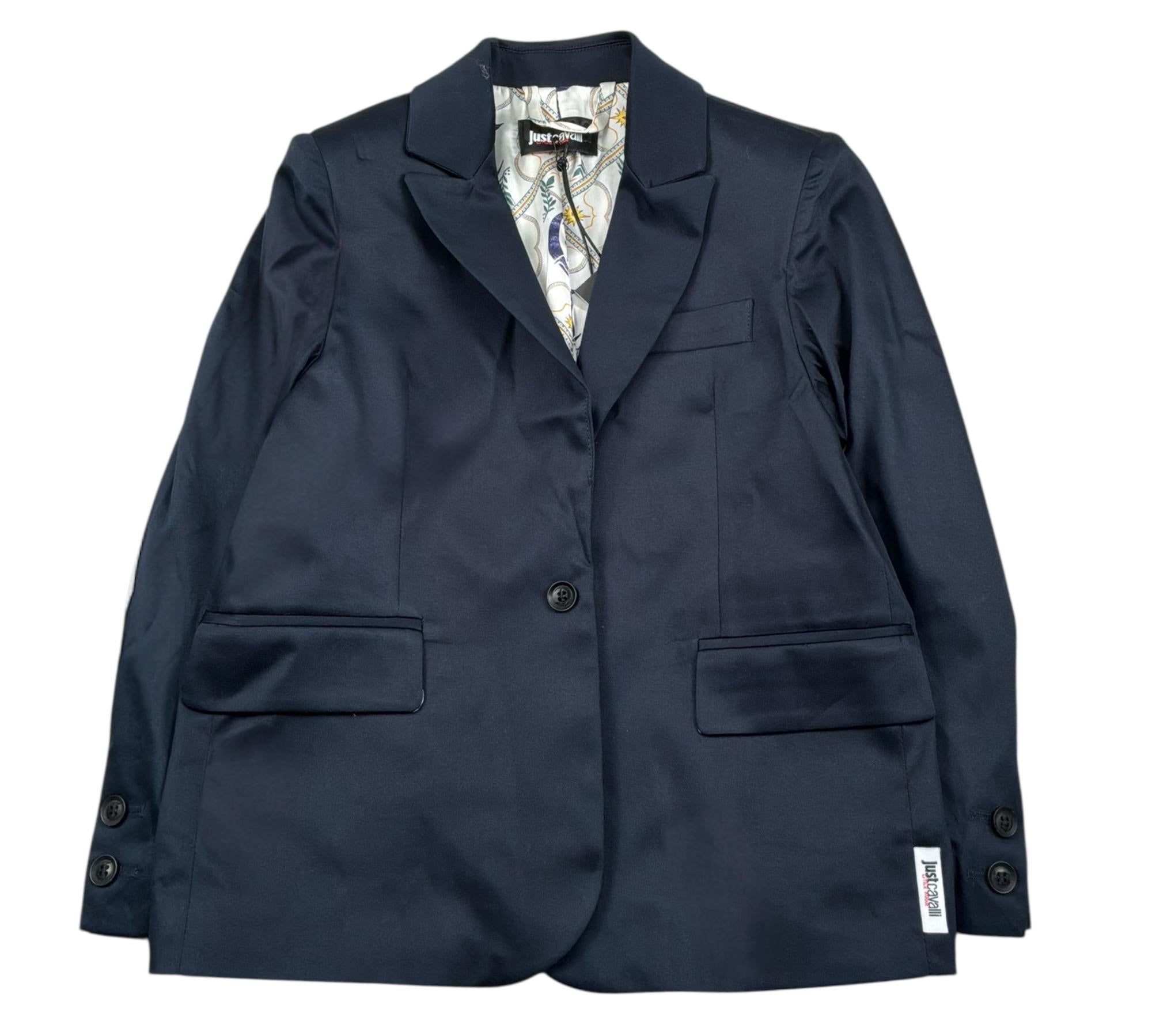 Just Cavalli Giacca Tinta Unita Monopetto per Bambino JBP26098GC BLU JUST CAVALLI 