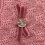 PAZ RODRIGUEZ coperta tinta unita con fiocco Rosa antico per Neonata 029111967 ROSA ANTICO PAZ RODRIGUEZ 