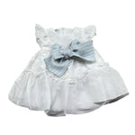 Le Bebe' Abito Tinta Unita con Fiocco per Neonata LBG6321 BIANCO LE BEBE' 