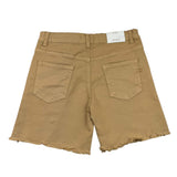 Vicolo Short Tinta Unita con Girovita Regolabile Beige per Neonata