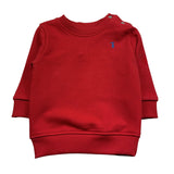 Trussardi Felpa Chiusa Girocollo Tinta Unita con Logo per Neonato TIP26001E ROSSO TRUSSARDI 