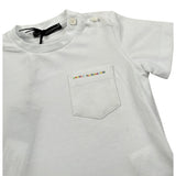 Daniele Alessandrini T-Shirt Girocollo tinta unita con Stampa Bianco per Neonato 1296M00014 BIANCO DANIELE ALESSANDRINI 