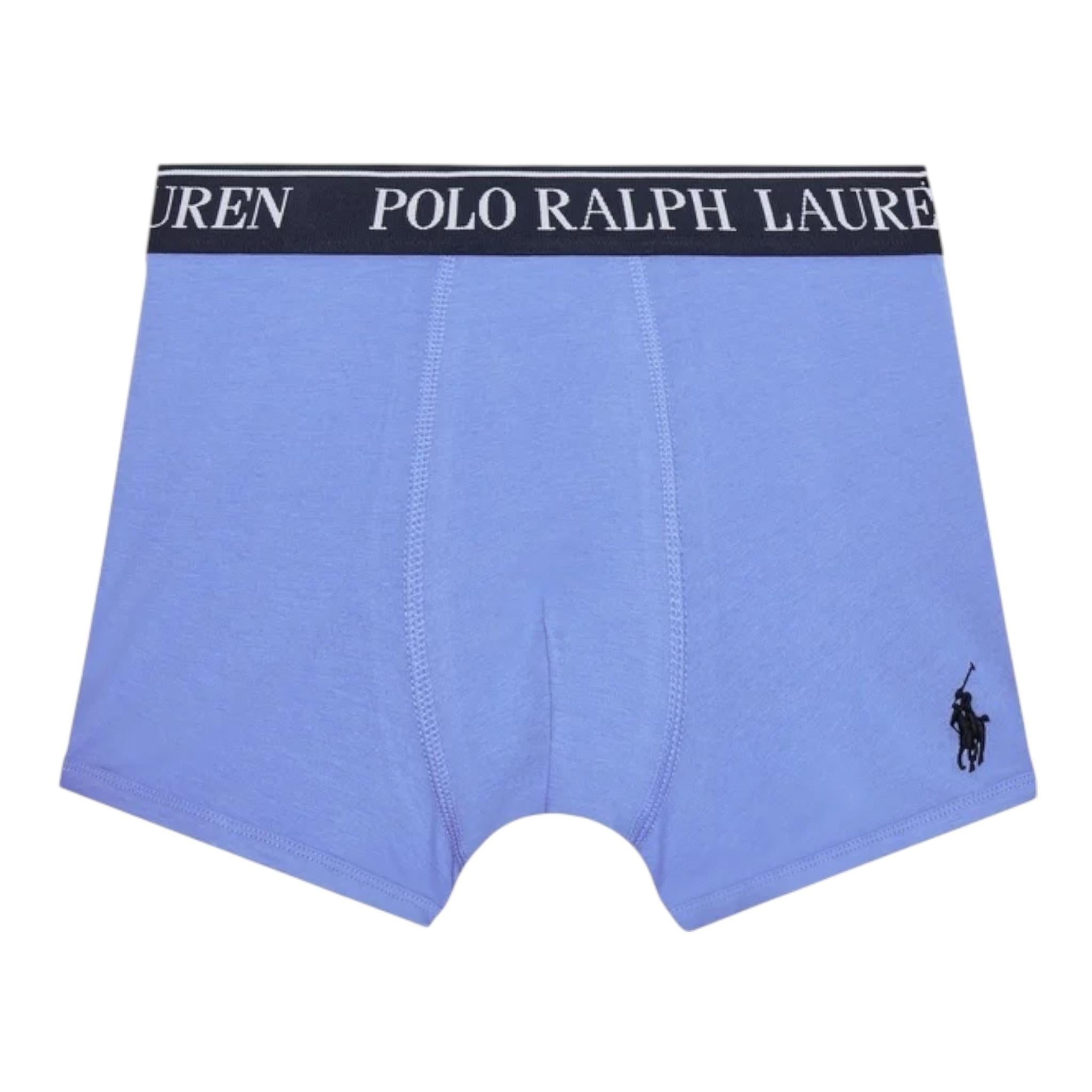 Ralph Lauren Set 3 Boxer Bicolore per Bambino 9P501555 BLU RALPH LAUREN 