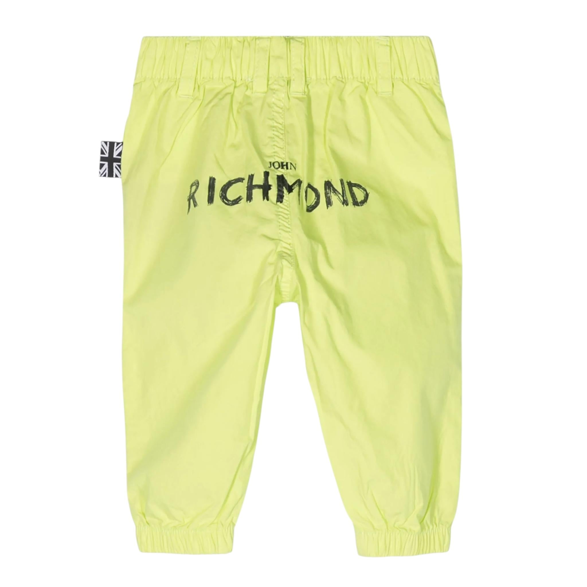 John Richmond Pantalone Tinta Unita con Stampa per Neonato RIP24122PA VERDE JOHN RICHMOND 