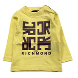 JOHN RICHMOND shirt girocollo tinta unita con stampa in contrasto Giallo per Neonata RIA25088TS GIALLO JOHN RICHMOND 