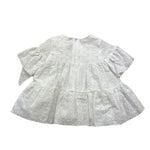 Little Bear Abito Tinta Unita Traforato con Fiocco per Neonata 8204N BIANCO LITTLE BEAR 