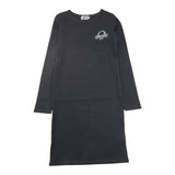 MOSCHINO abito tinta unita girocollo con stampa Nero per Bambina HDV0H3 NERO MOSCHINO 