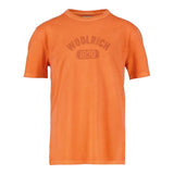 Woolrich T-Shirt Girocollo Tinta Unita con Logo per Bambino CFWKTE0136 ARANCIONE WOOLRICH 