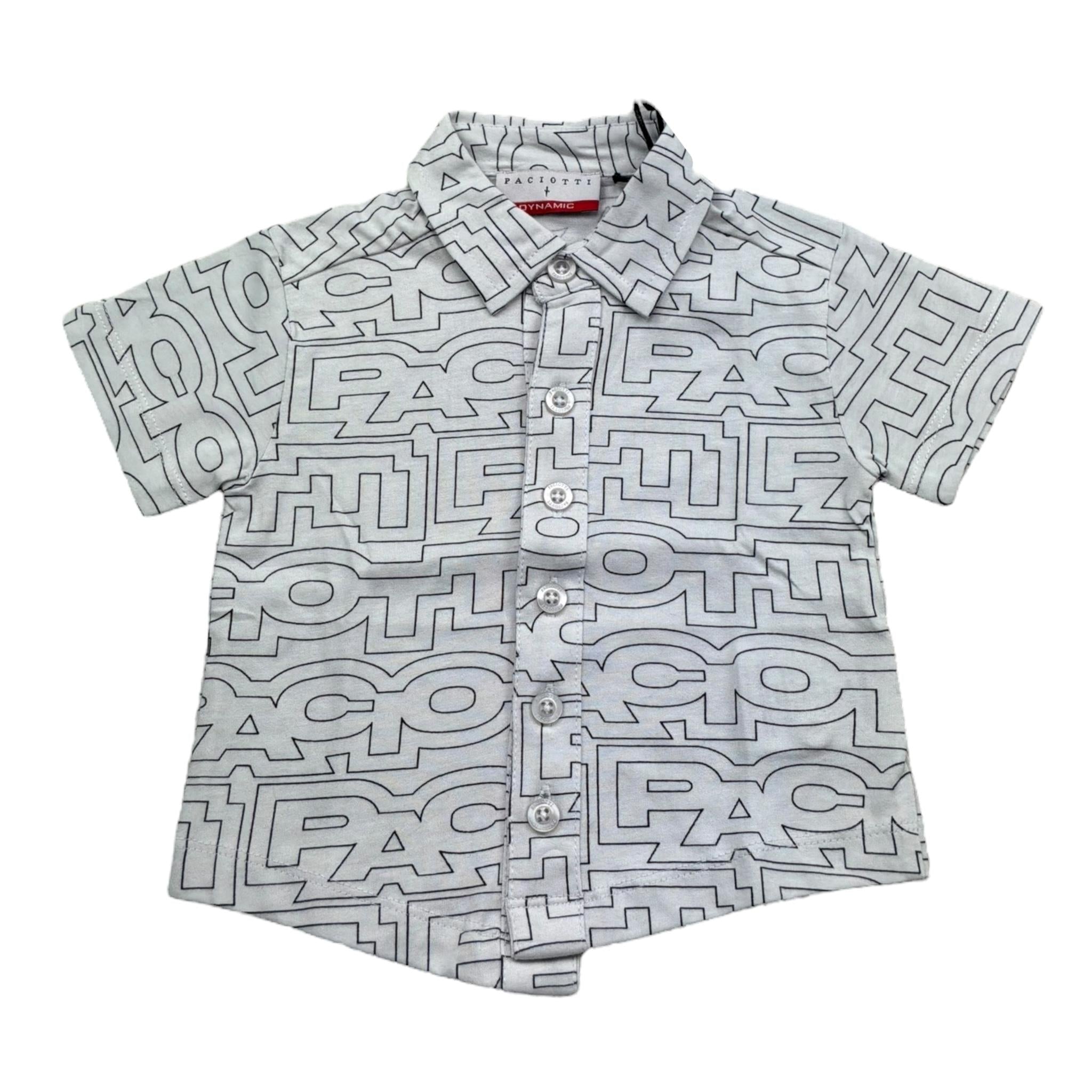 Cesare Paciotti Camicia Mezza Manica Tinta Unita con Stampe per Neonato CMP5103BX BIANCO CESARE PACIOTTI 