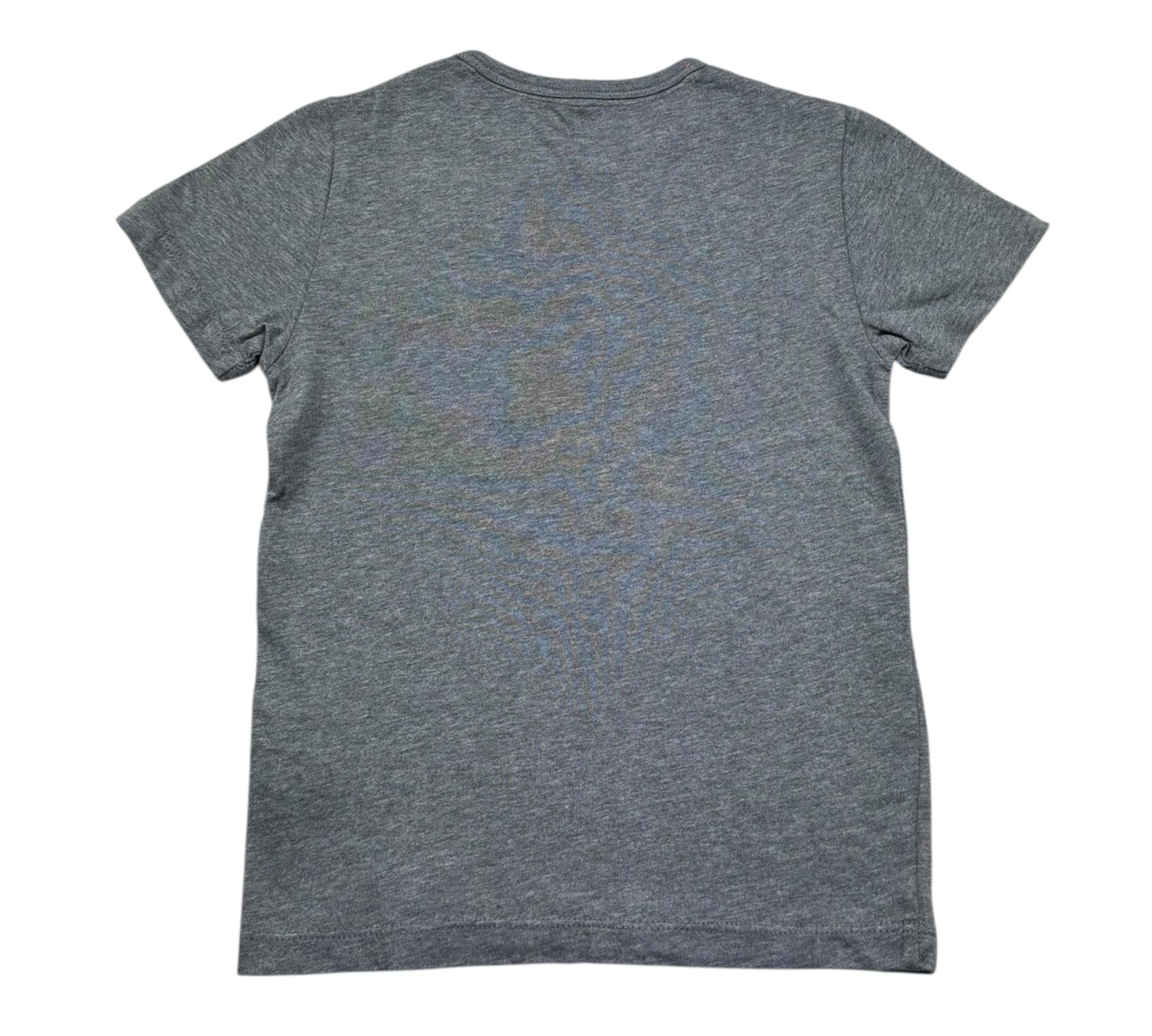 Sun68 T-Shirt Girocollo Tinta Unita con Taschino per Bambino T31301 GRIGIO SUN68 