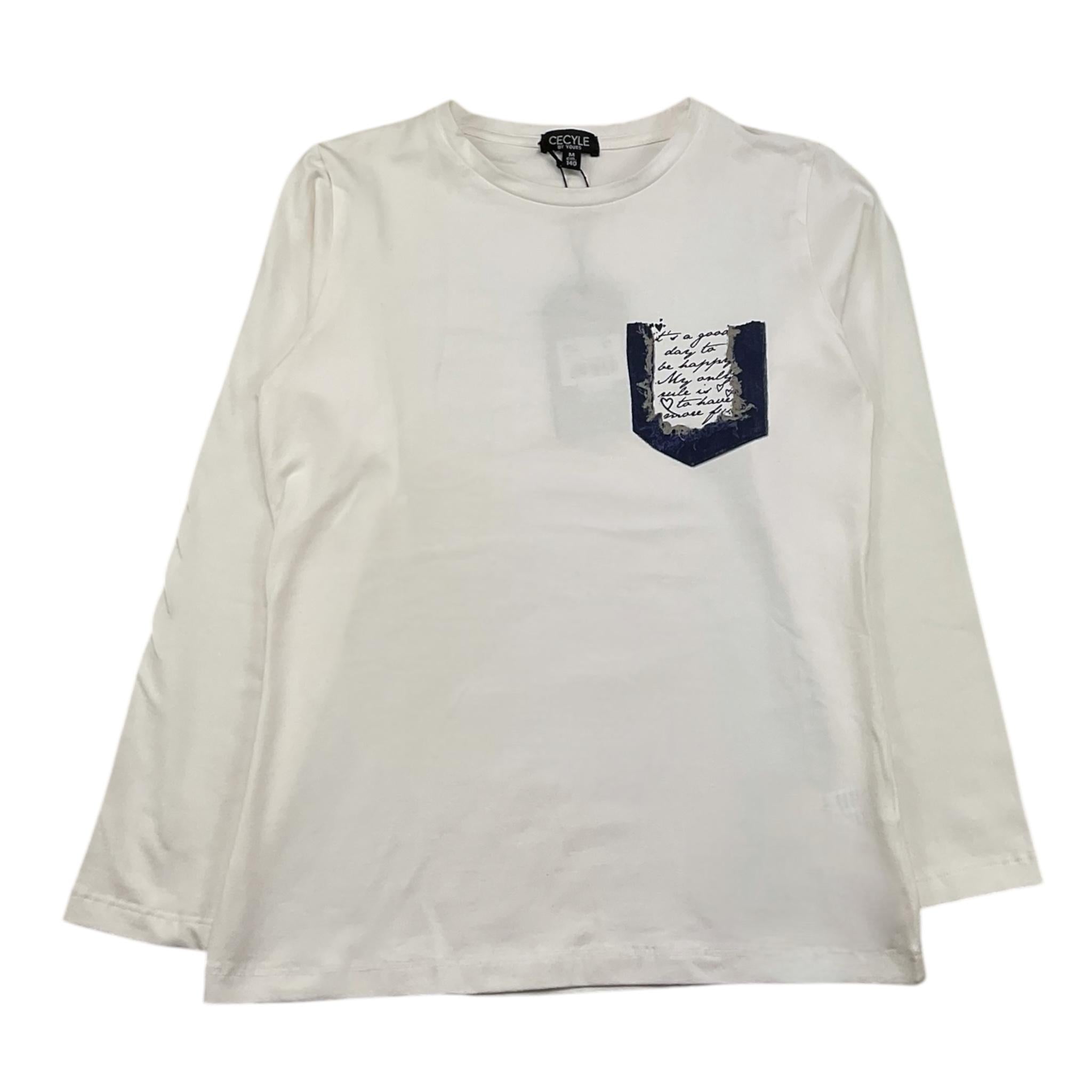 CECYLE shirt girocollo tinta unita con stampa taschino Panna per Bambino BY1908 PANNA CECYLE 