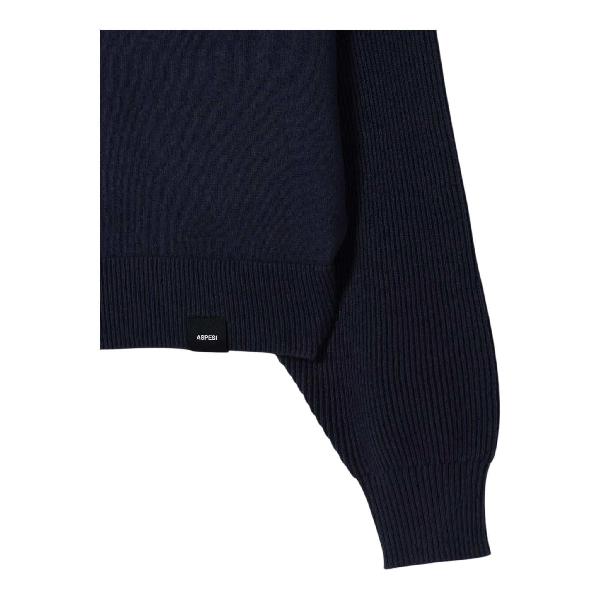 Aspesi Maglia Tinta Unita Mezzo Collo per Bambina S25047MAEM110 BLU ASPESI 