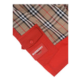 Burberry Bermuda Tinta Unita Con Fantasia  Rosso Per Bambino