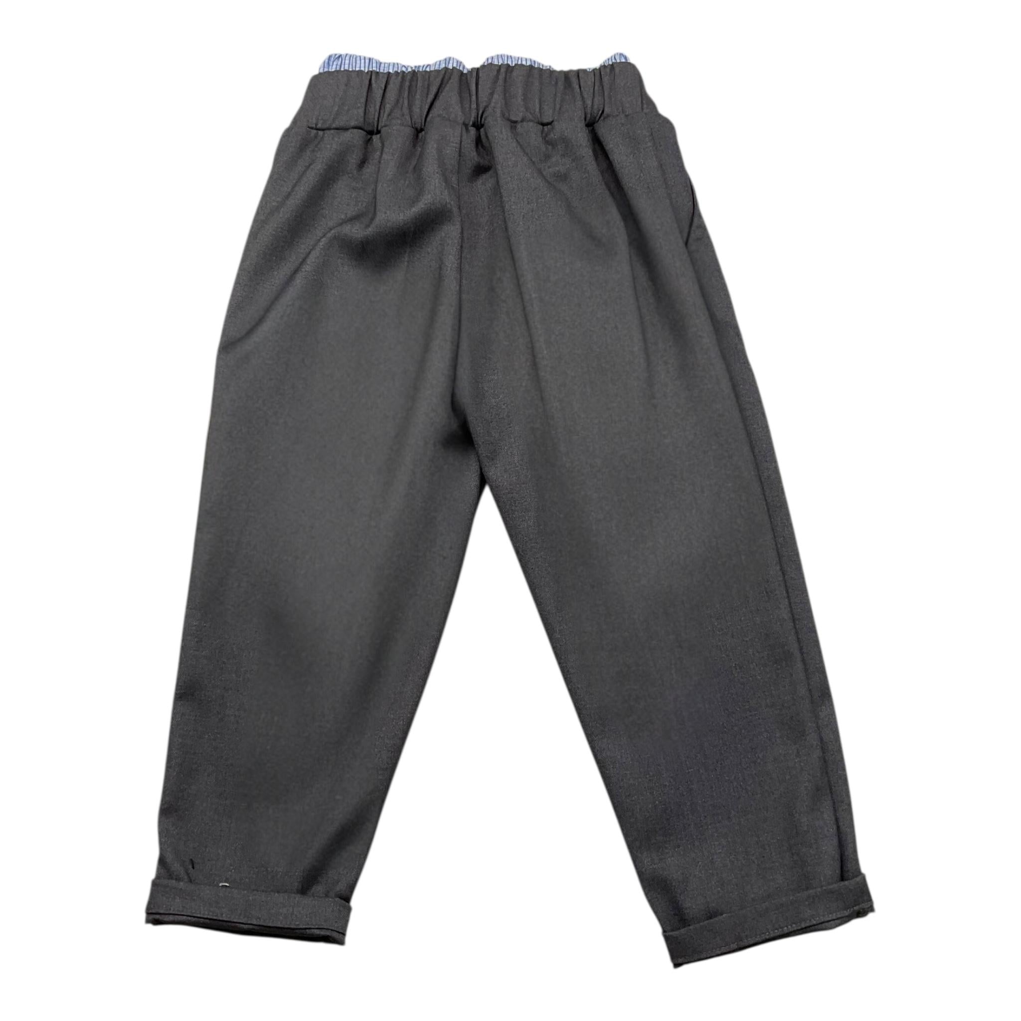 VICOLO pantalone tinta unita con elastico in contrasto Grigio per Bambina 3141P00090 GRIGIO VICOLO 