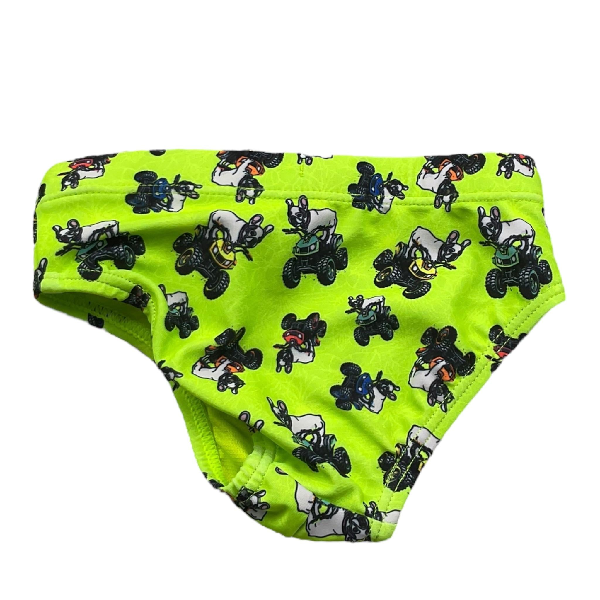 F**K Costume Mutandina Tinta Unita Stampa Fantasia per Neonato FJ25N05SA20X13 VERDE FLUO F**K 