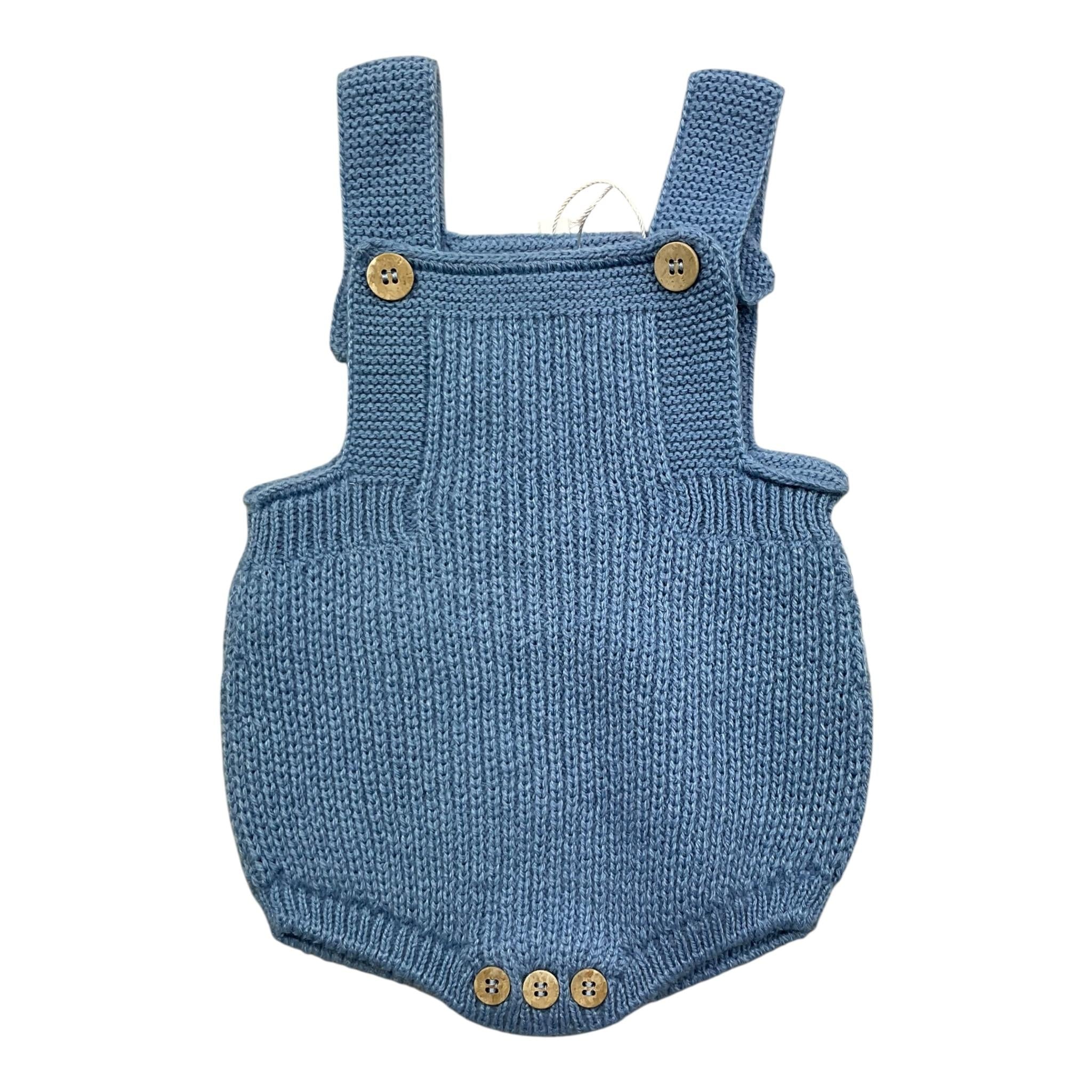 BABIDU salopette tinta unita con bottoni Azzurro per Neonato 30682 AZZURRO BABIDU 