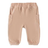 MINI BANDA pantalone tinta unita in camoscio Beige per Neonata 3A724 BEIGE MINI BANDA 
