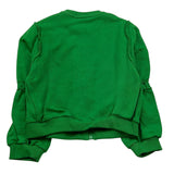 M+E' felpa con zip tinta unita con ricami Verde per Bambina UE0569 VERDE M+E' 