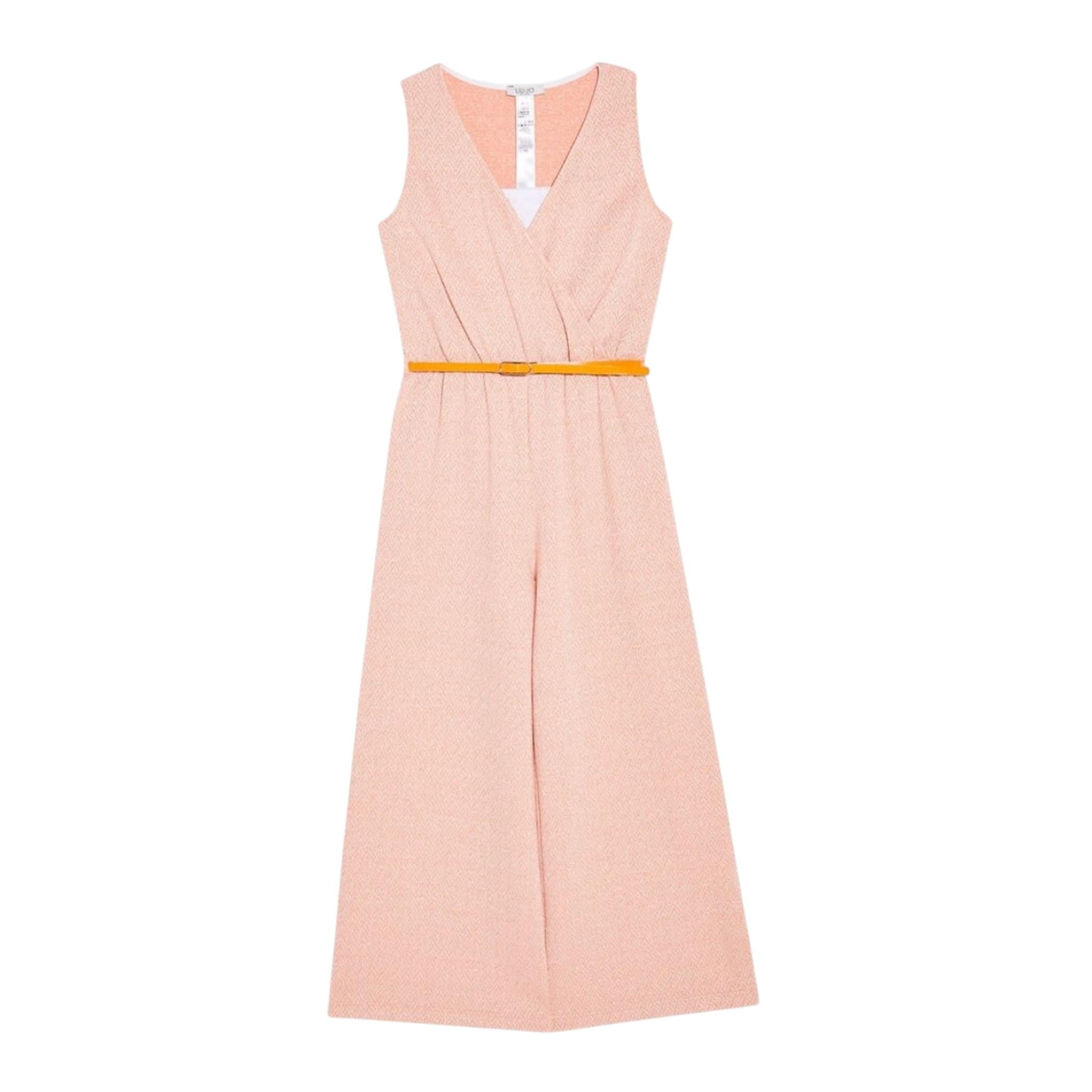 Liu Jo Tuta Intera Tinta Unita Giromanica con Microfantasia per Bambina GA2094J1883 ROSA LIU JO 