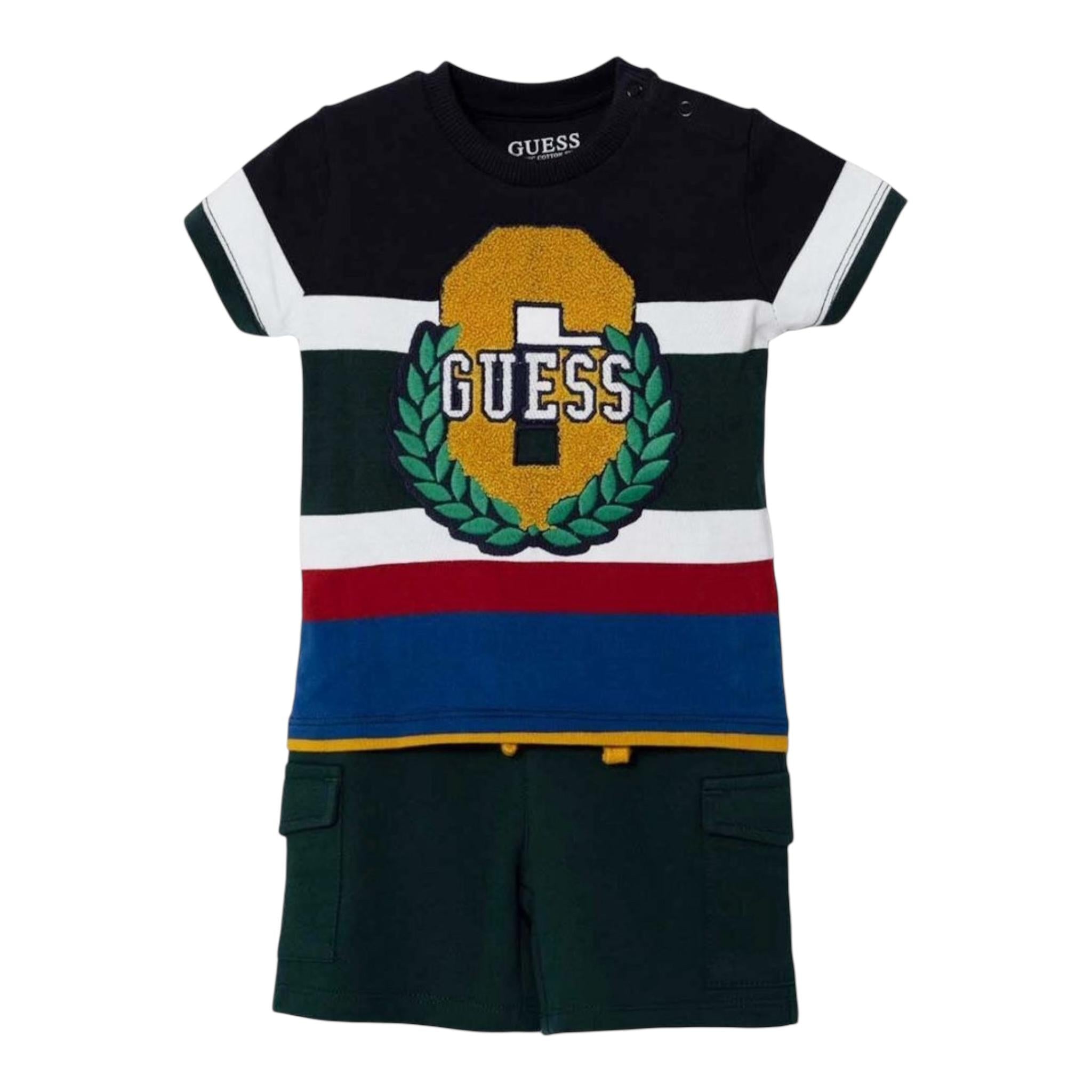 Guess Completo 2 Pezzi T-Shirt -Bermuda per Neonato I4RG07KC334 VERDE GUESS 