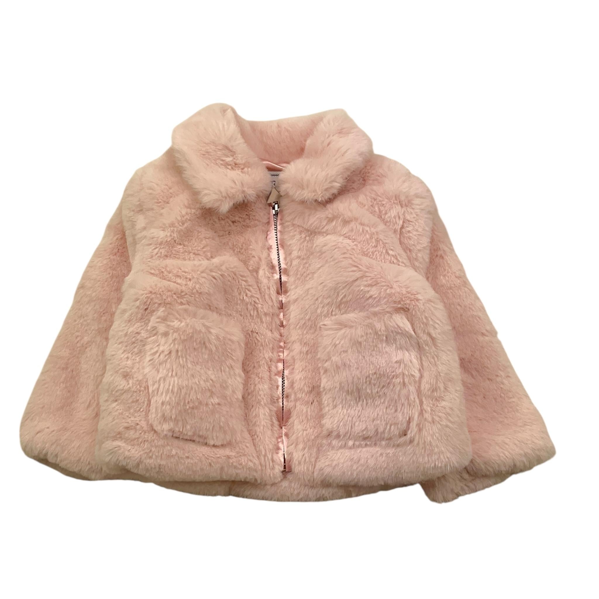 GUESS pelliccia tinta unita con zip e logo Rosa per Neonata K4BL06WCFX0 ROSA GUESS 