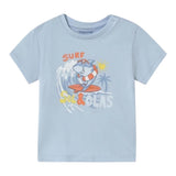 Mayoral T-Shirt Girocollo Tinta Unita con Stampa per Neonato 1065XX AZZURRO MAYORAL 