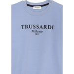 Trussardi Felpa Girocollo Tinta Unita con Stampa per Neonato TIP25012FE AZZURRO TRUSSARDI 