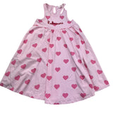 Saint Barth Abito Giromanica Tinta Unita con Stampa Cuori per Bambina MUSHA ROSA SAINT BARTH 