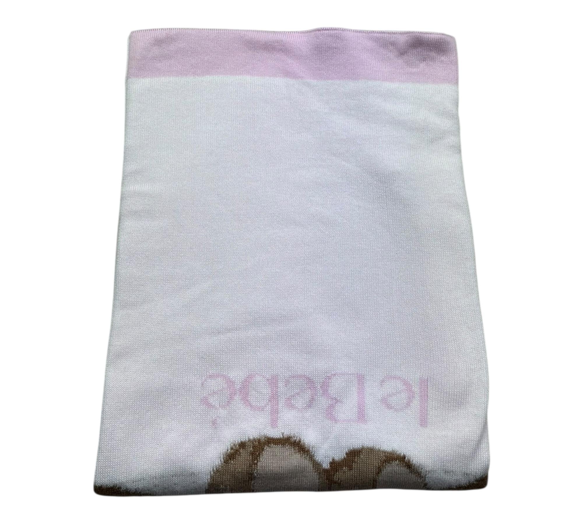 Le Bebe Copert A Tinta Unita con Ricamo per Neonata LBG6314 BIANCO LE BEBE 