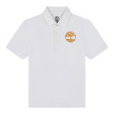 Timberland Polo Mezza Manica Tinta Unita con Logo per Neonato T60258N BIANCO TIMBERLAND 