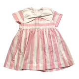 Le Bebe' Abito Mezza Manica Fantasia A Righe Bianco/Rosa Per Neonata
