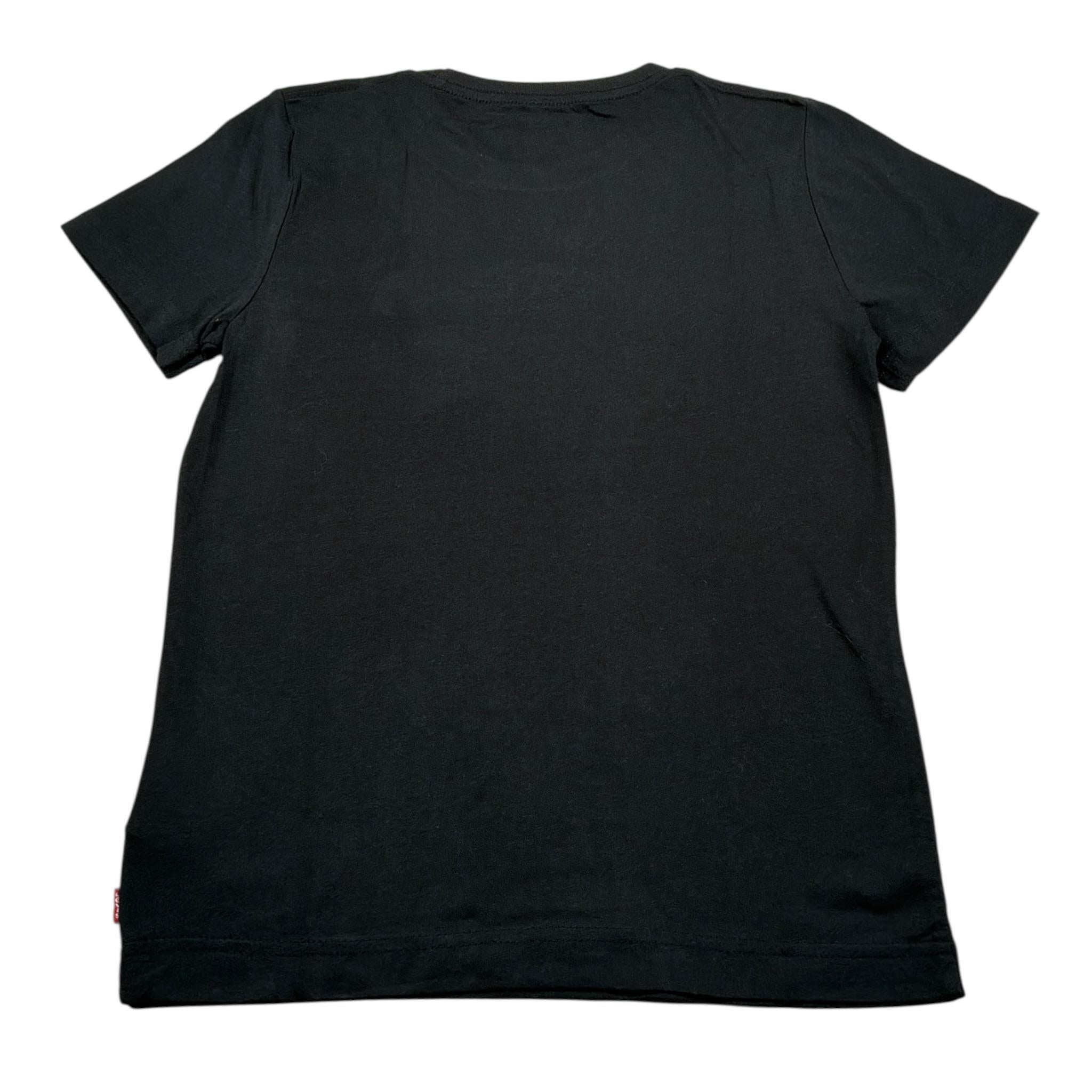 Levi'S T-Shirt Girocollo tinta unita con Stampa Nero per Bambino 8EC814 NERO LEVI'S 