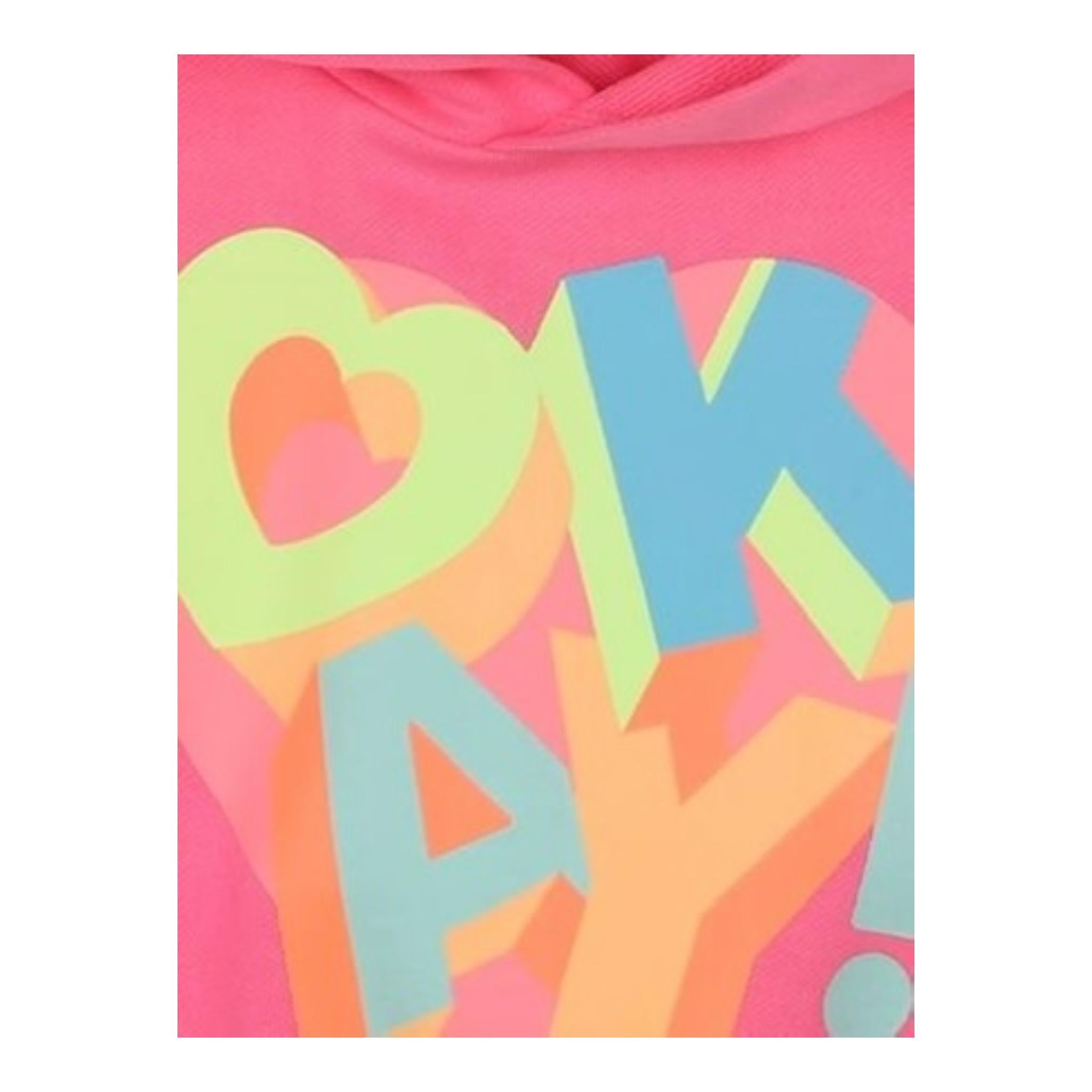 Billieblush Felpa Smanicata Tinta Unita con Cappuccio per Bambina U20846X ROSA FLUO BillIEBLUSH 