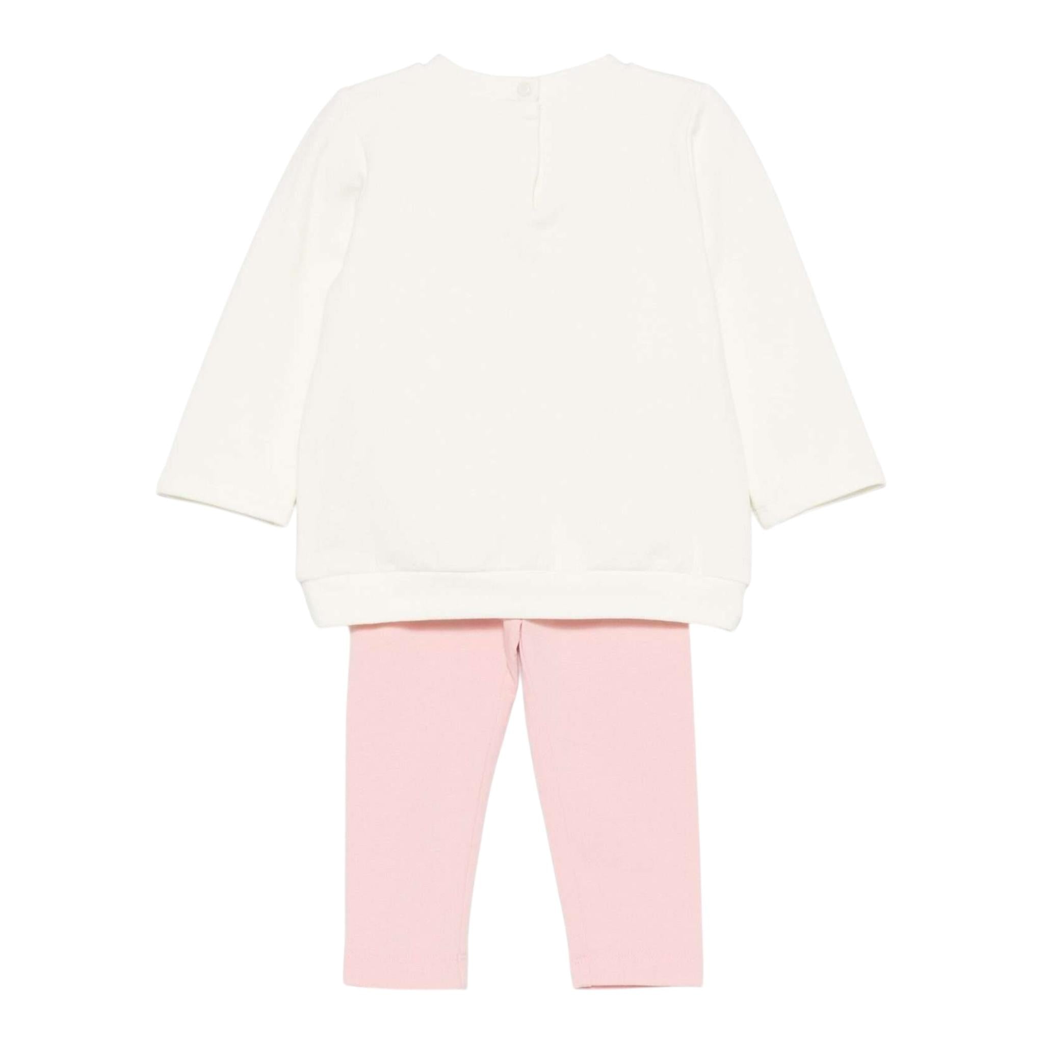 LIU JO completo 2pz felpa-leggins bicolore Bianco/rosa per Neonata HF4037F0939 BIANCO/ROSA LIU JO 